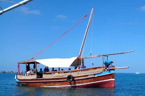 dhow and snorkeling